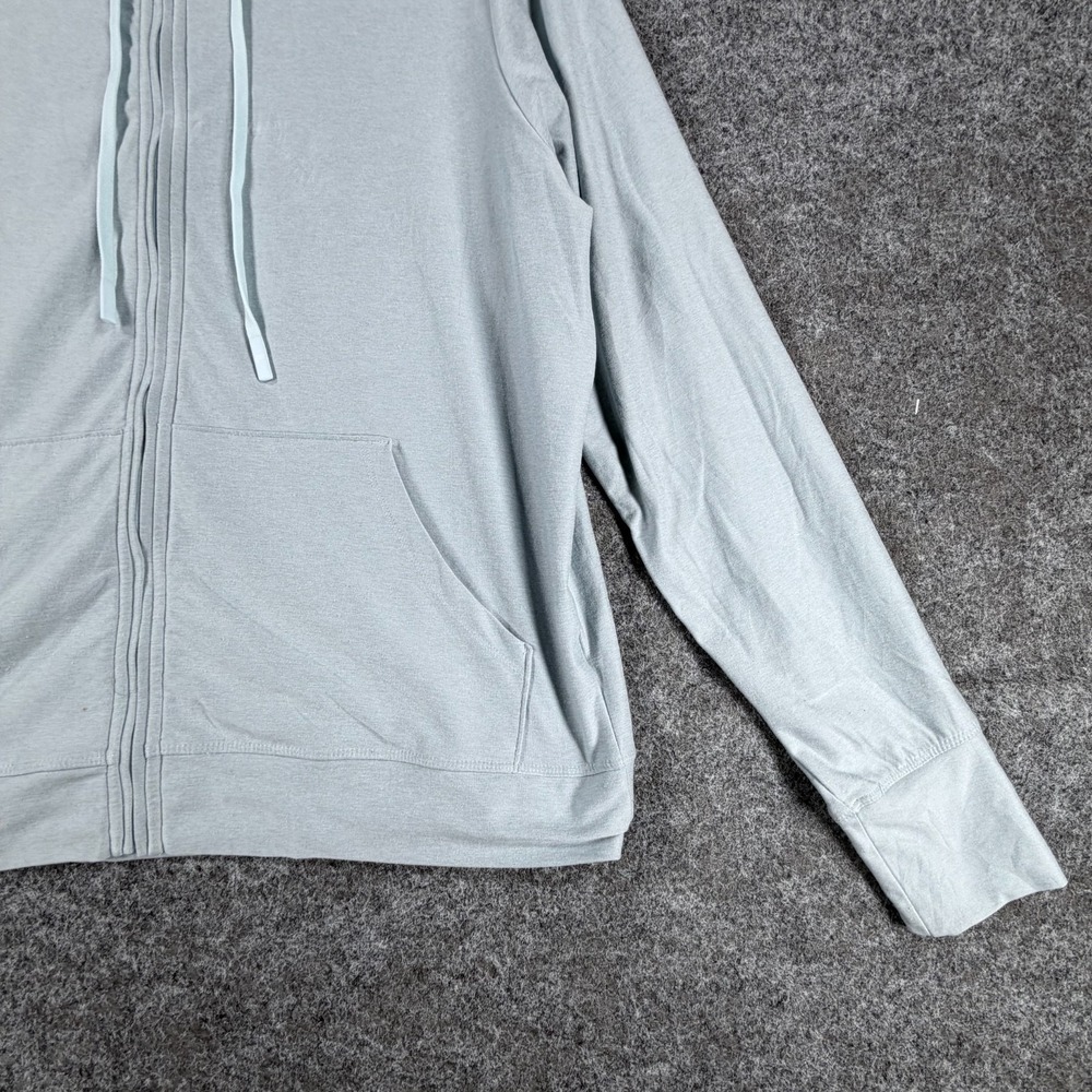 Fabletics Full Zip Hoodie Womens L Light Blue Modern Lightweight Comfort Stretch - Picture 3 of 16